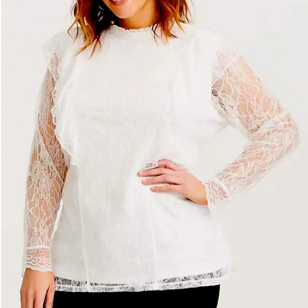 Torrid Ivory Lace Blouse